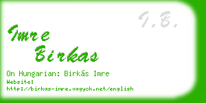 imre birkas business card